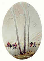 Berken in de sneeuw 37x48 cm 156