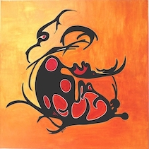 vuurdraak 50x50 cm 211